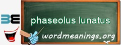 WordMeaning blackboard for phaseolus lunatus